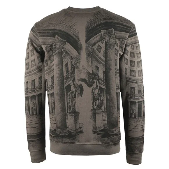 Hugo Boss Dadded Men's Oversized Charcoal Printed Sweatshirt Size S - Picture 2 of 11